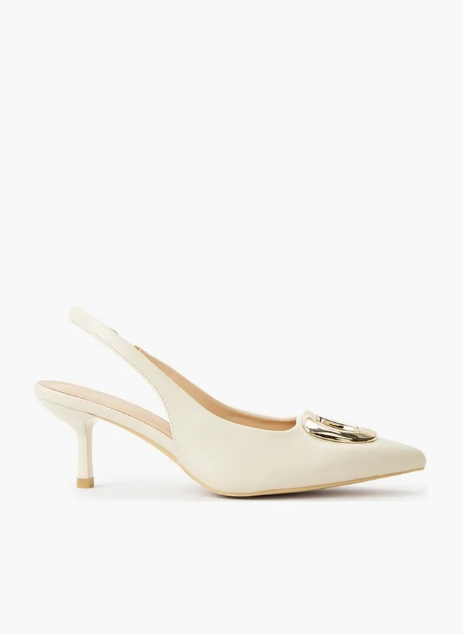 Celeste Women Kitten Heel Slingback Shoes