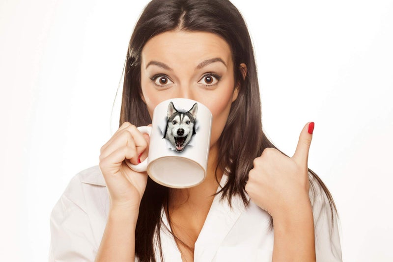 Winston Bear Winston & Bear Funny Husky Dog Mug - Ceramic Funny Coffee Mug - Cute Novelty Coffee Mug Present - Great Birthday or Christmas Surprise for Men and Women (11oz) - Image 2