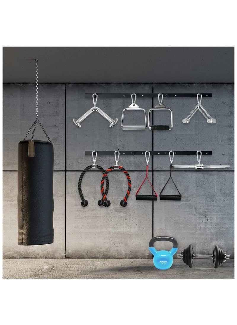 Generic - Combo LAT Pull Down Attachment - Cable Machine Accessories for Home Gym with Multi Option: V-Handle, Tricep Rope, D-Handle, V-Shaped Bar, Curl Bar and Rotating Bar - Image 1