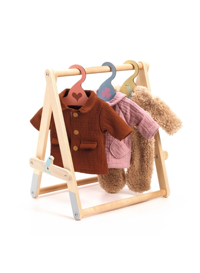 DJECO Pomea Clothes Rack & Hangers - Image 1