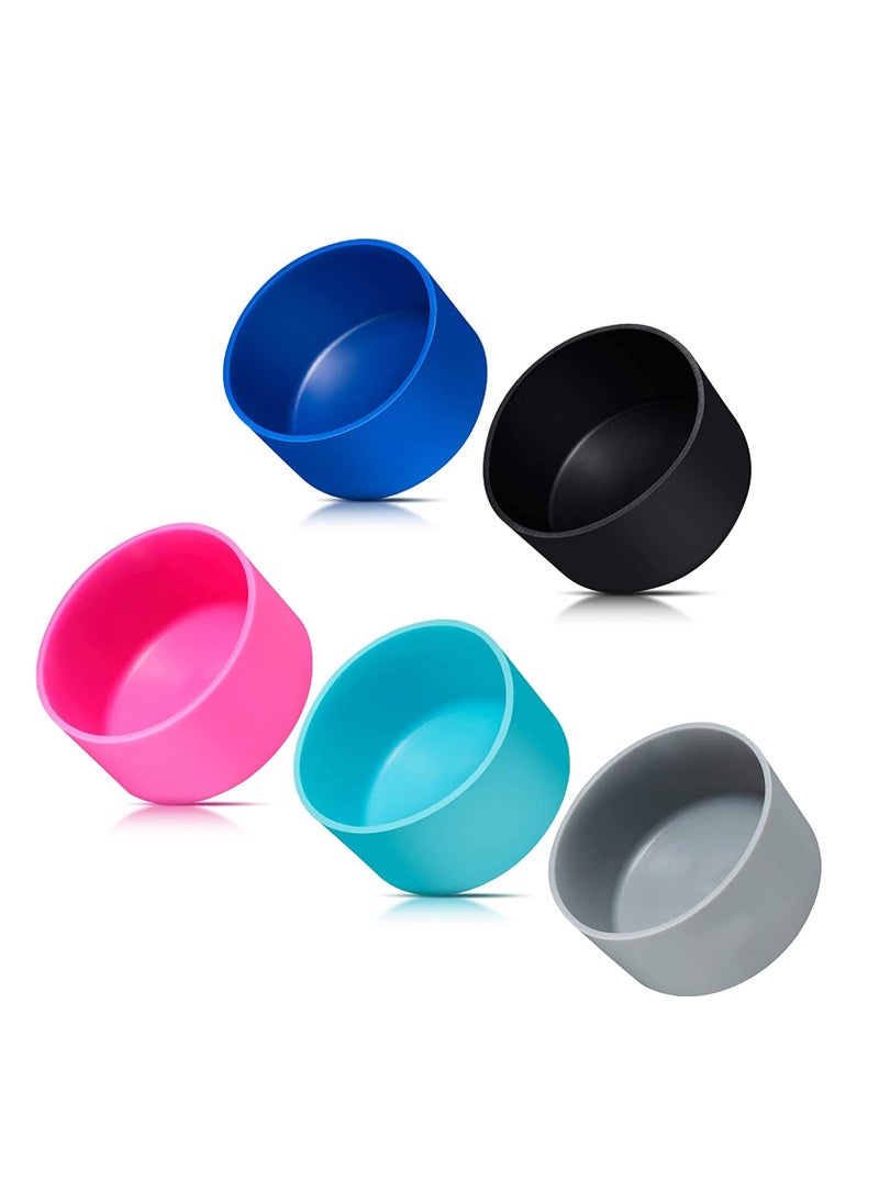 Protective Silicone Boot for Water Bottle, 5 Pieces Silicone Flex Boot for Sports Water Bottles Compatible with Hydro Flask/Takeya/MIRA/Iron Flask  - Image 1