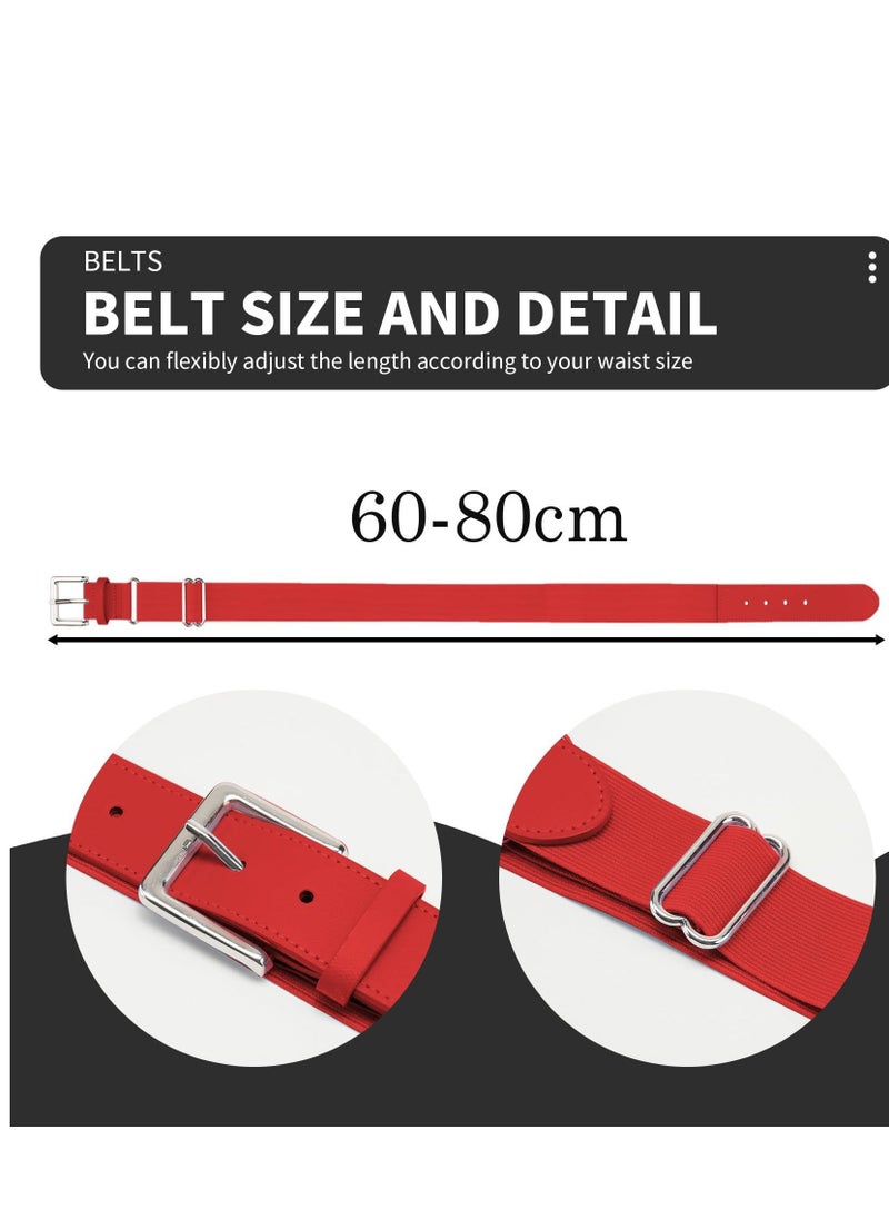 Generic - Baseball Socks And Belt Youth Softball Tee Ball Combo Set Elastic Belts Anti-slip Football Breathable Athletic Rugby Hockey 2 Pairs of 1 Belt - Image 1