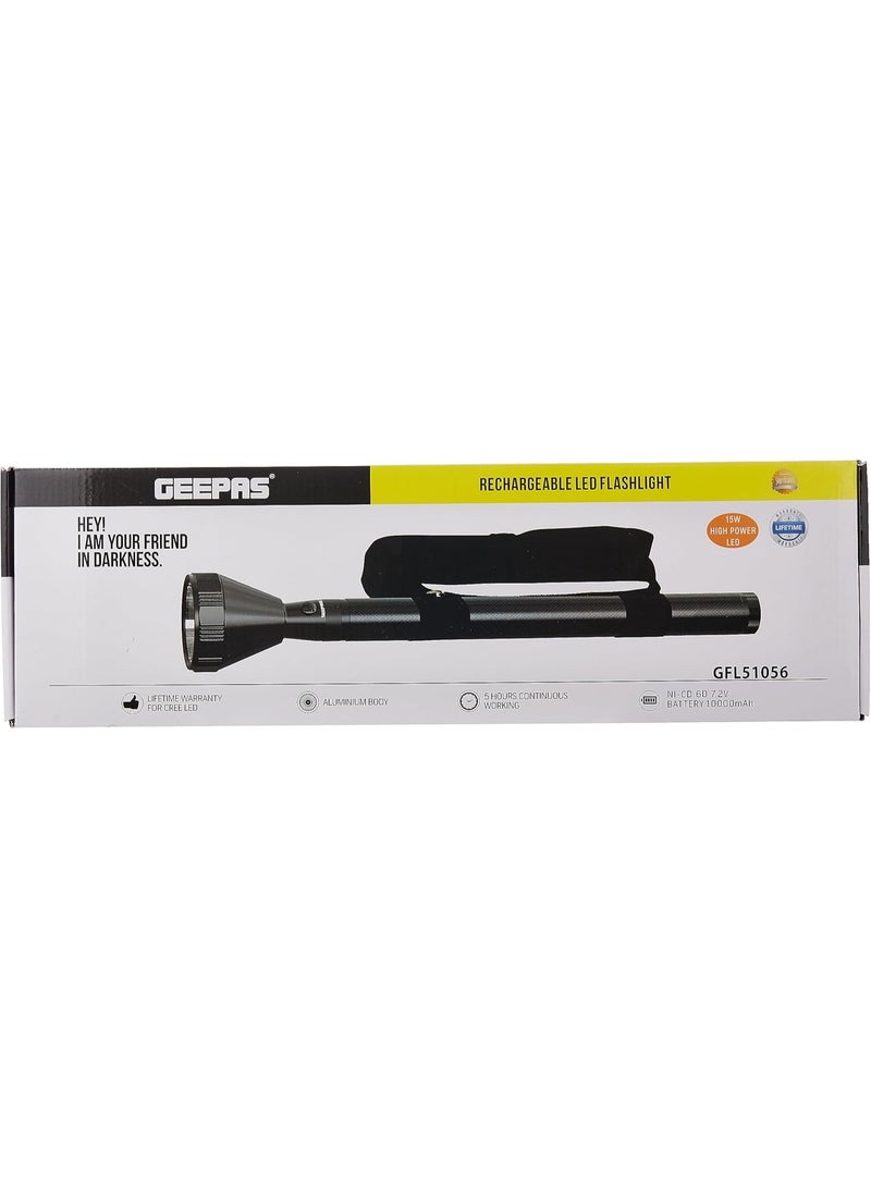 GEEPAS Geepas Rechargeable LED Flashlight-Light-Weight Design with Strap and 5 Hours Operating Time|2 year warranty - Image 4