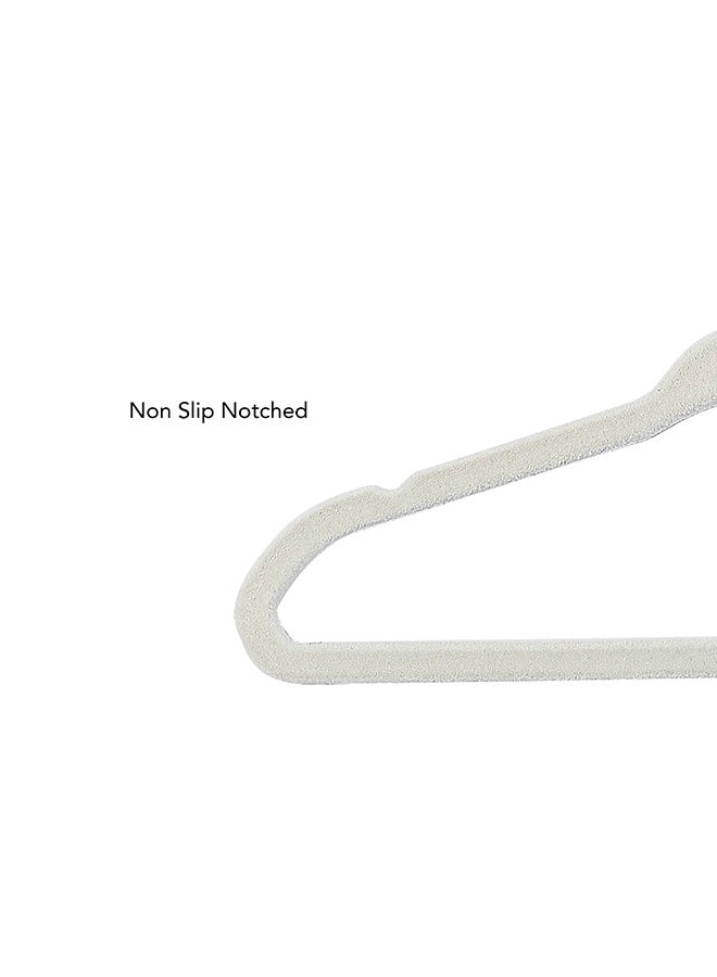 Noon East 20 Piece Kid Velvet Hangers - Nursery Clothes Hangers Non Slip Toddler Hangers, 360 Degree Swivel Hook, White 16.99x28cm - Image 5