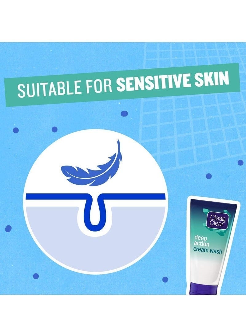 CLEAN & CLEAR غسول كريمي عميق المفعول  150 مل - Image 3