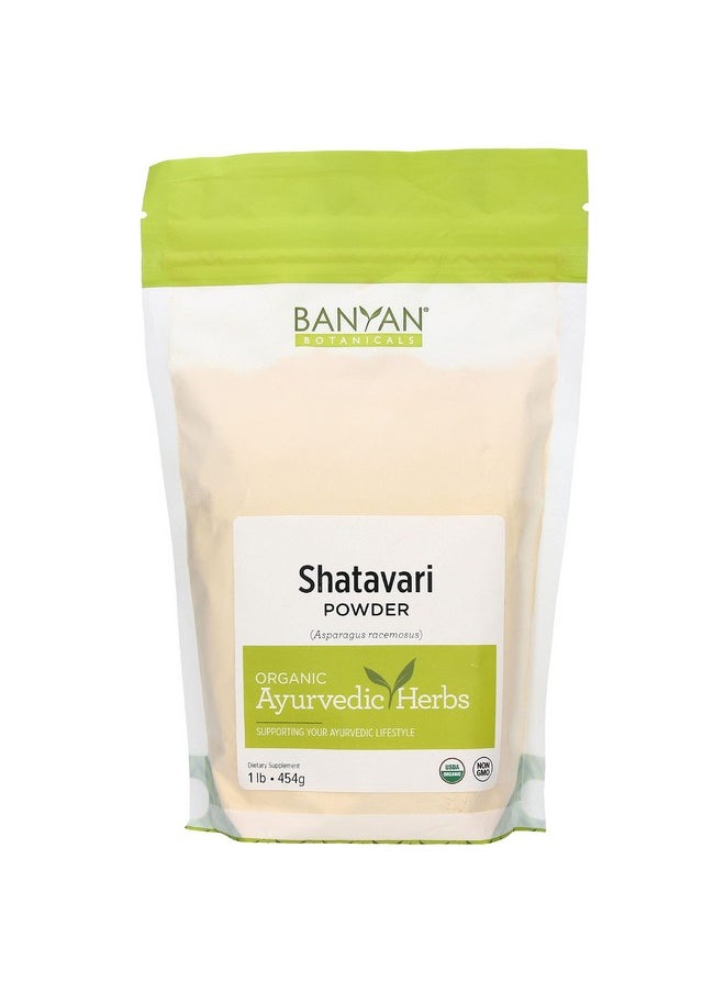 Banyan Botanicals Banyan Botanicals Organic Shatavari Powder - Asparagus racemosus - Ayurvedic Herb for Vata & Pitta, Balanced Female Hormones, Energy, Vitality & More* - 1lb. - Non-GMO Sustainably Sourced Vegan FFL  - Image 1