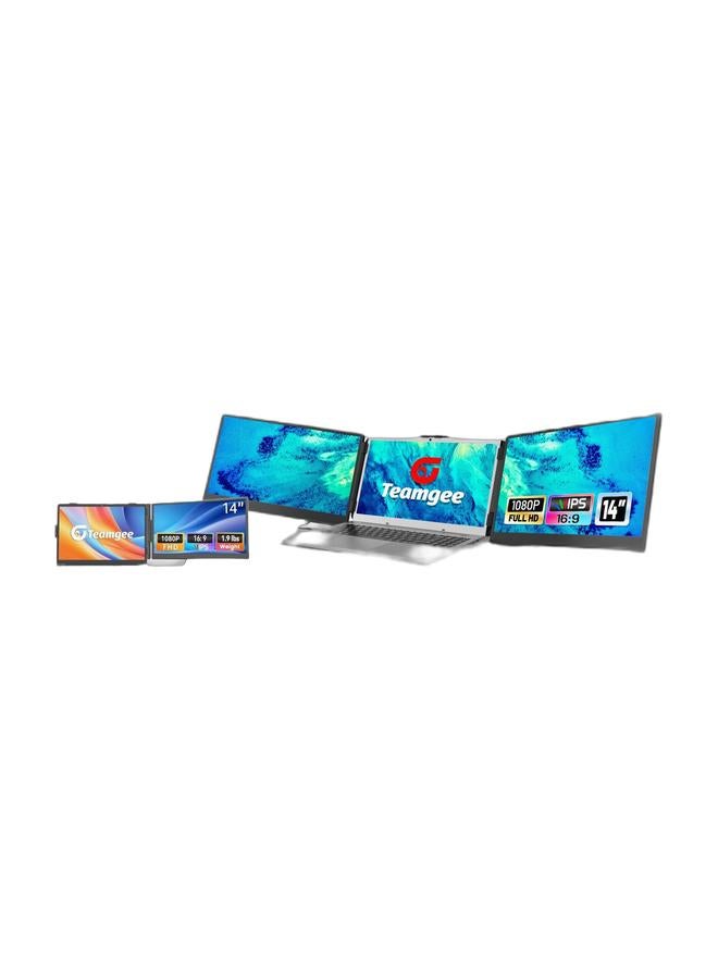 Teamgee 14" FHD 1080P Portable Laptop Screen Extender, USB‑C & HDMI Plug & Play, Compatible with 13‑17.3" Laptops Windows Mac Android Switch PS5 & Teamgee 14" FHD 1080P IPS Triple Laptop Screen Extender, Adjustable Stand & Built-in Speakers, HDMI USB‑A Type‑C Plug & Play, Compatible with 13‑17" Laptops Mac Windows Android Dex Bundle - Image 1
