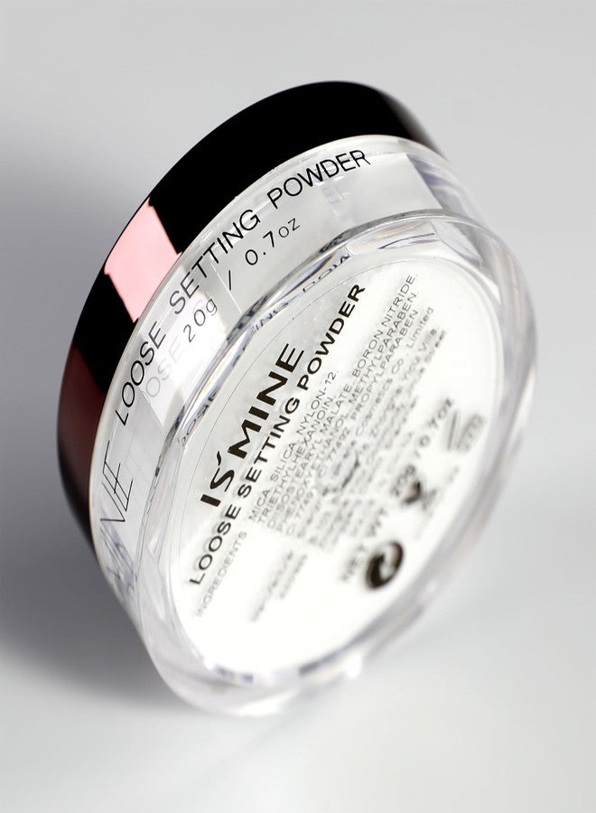 IS'MINE Loose Setting Powder, Lightweight Long Lasting Poreless Finish Transculent Loose Powder (White, 20g/0.7oz) - Image 4