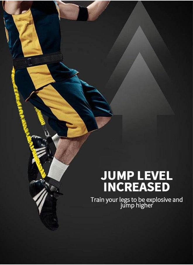 GROIC Vertical Jump Trainer, Jumping Force Training Bouncing Pull Rope, Professional Leg Muscle Strength Resistance Bands Set for Basketball Triple Jump Football Volleyball Fitness Equipment  - Image 3