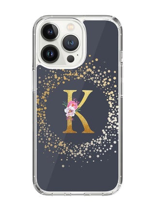 Classic Clear Case For iPhone 14 Pro, Hybrid Soft Case Flexible Edges Thin Cover- Custom Monogram Initial Letter Floral Pattern Alphabet - K (Grey) - pzsku/Z349326D406CF7B82DCECZ/45/_/1704350825/66f0f607-f023-4c6c-9712-329725d43d0a