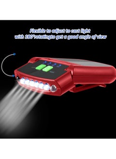 SANMUGEED 2 Pieces LED Clip on Cap Lights USB Rechargeable Cap Flashlight Clip Waterproof Ultra Bright Hat Flashlight Headlamp for Christmas Fishing Camping Hand Wor  - Image 5