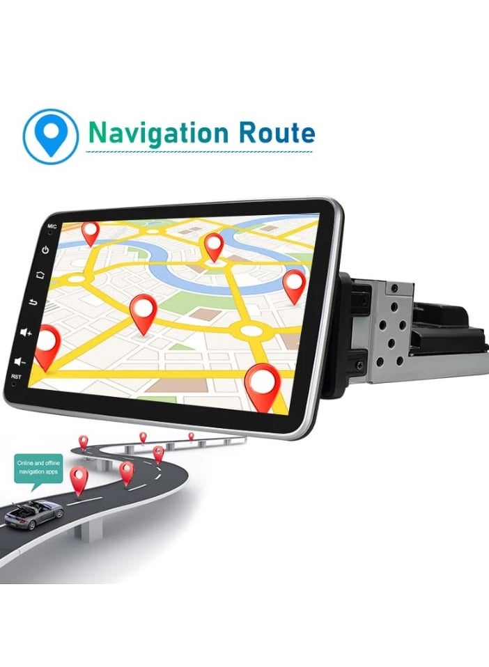 Generic 360 Adjustable Screen 9 Inch 1 Din Car Video Universal Car Radio Stereo Wi-Fi GPS Navigation FM Bluetooth Android Car Player, Mirror-link, USB Port, HD Display, with Reverse Camera  - Image 3