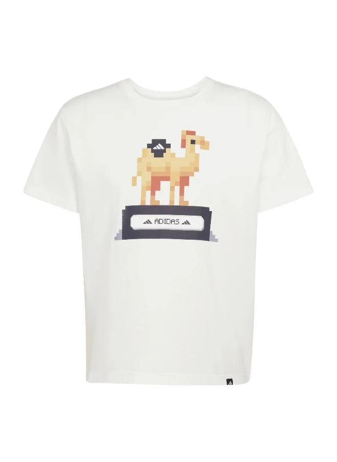 Adidas adidas camel pixel unisex graphic t-shirt
