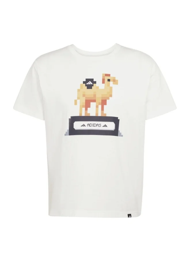 Adidas adidas camel pixel unisex graphic t-shirt