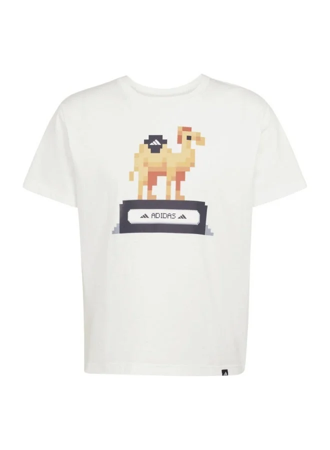 Adidas adidas camel pixel unisex graphic t-shirt