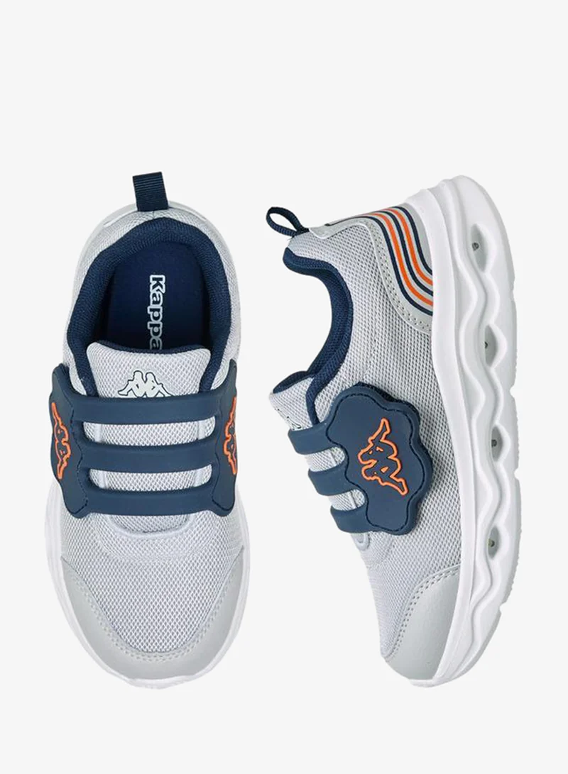 Kappa Low Top Sneakers With Hook & Loop Closure, Light-Up