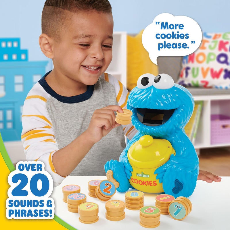 Just Play Sesame Street Cookie's Counting Jar, 12-Pieces, 20+ Phrases and Sounds, Learning and Education, Kids Toys for Ages 2 Up by Just Play - Image 5