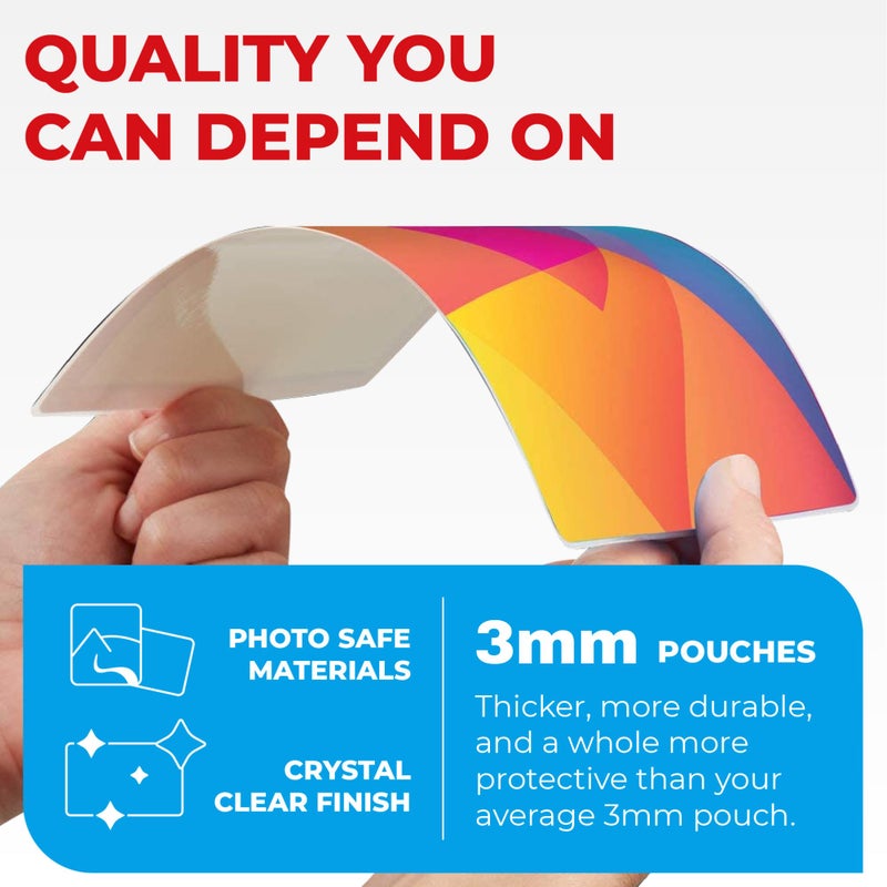 Simply Cool 3MIL Thermal Laminating Sheets (125 Count) Photo, Card, Notecard, ID Badge, and Business Card Sizes, Dry-Erase Friendly Laminating Pouches, Compatible with Laminators, Crystal Clear Laminated Finish - Image 2