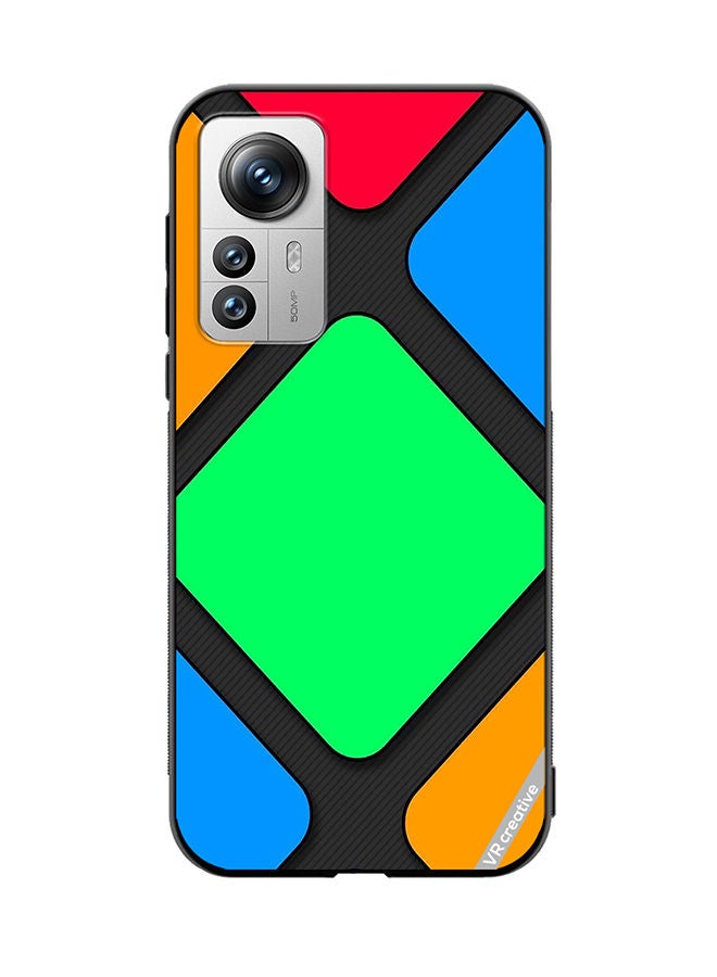 VR CREATIVE Protective Case Cover For Xiaomi 12 Pro Abstract Design Multicolour - Image 1