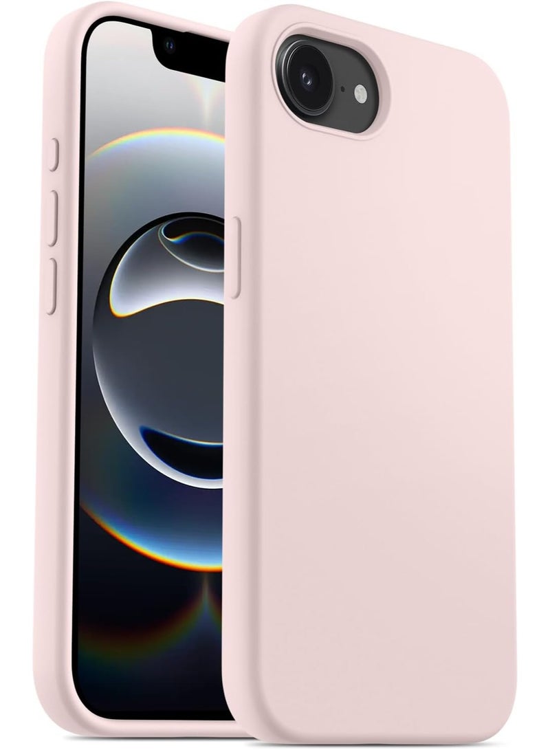 Compatible with iPhone 16e Case 6.1"(2025), Liquid Silicone 3 Layers Full Covered Soft Gel Rubber Phone Case,Shockproof Protective Cover with Anti-Scratch Microfiber Lining-(Sand Pink) - Image 1