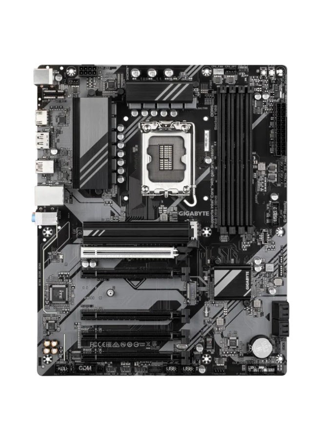 Gigabyte B760 DS3H GEN5 Motherboard, Intel LGA1700 B760 Chipset, DDR5 4× DIMM, PCIe 5.0 x16, Dual M.2 PCIe 4.0 NVMe, USB 3.2 Gen2 Type-C, HDMI & DisplayPort, 8-Phase VRM, 1GbE LAN, Smart Fan 6, ATX Gaming Motherboard - Image 2