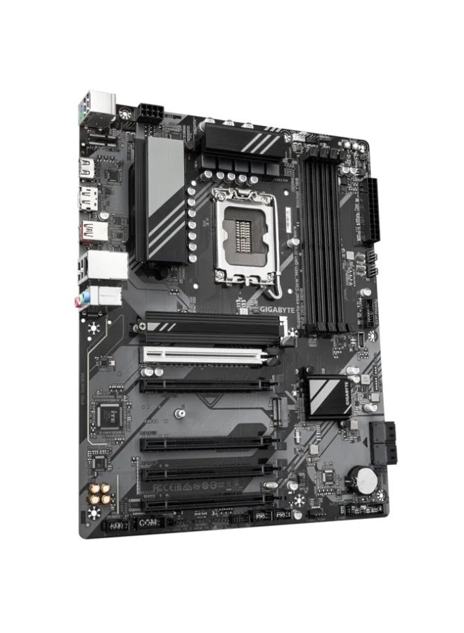 Gigabyte B760 DS3H GEN5 Motherboard, Intel LGA1700 B760 Chipset, DDR5 4× DIMM, PCIe 5.0 x16, Dual M.2 PCIe 4.0 NVMe, USB 3.2 Gen2 Type-C, HDMI & DisplayPort, 8-Phase VRM, 1GbE LAN, Smart Fan 6, ATX Gaming Motherboard - Image 3