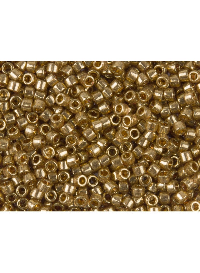 Miyuki DB-115 Delica 11/0 Seed Bead Trans Met Rose Gold Luster