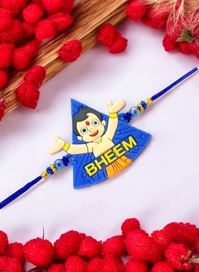 Adiva Boys BHEEM Handmade Rakhi for Brother, Raksha Bandhan Rakhi Gift Set with Roli Chawal (ADVMNKR00003) - Image 2