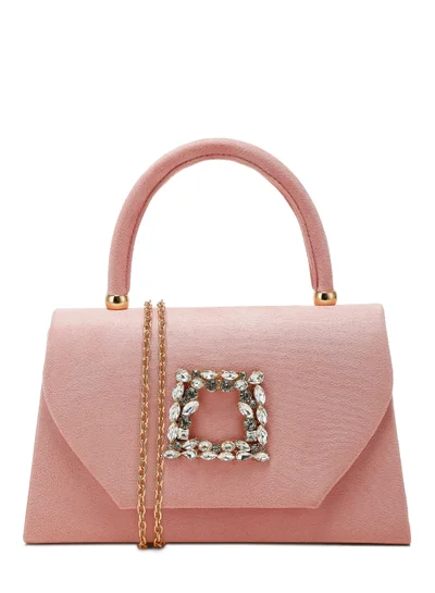 London Rag Mini Top Handle Brooch Bag in Pink