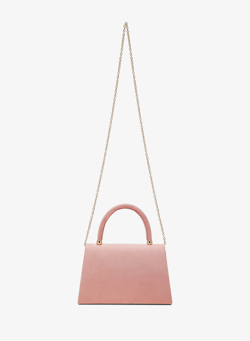 London Rag Mini Top Handle Brooch Bag in Pink - Image 3