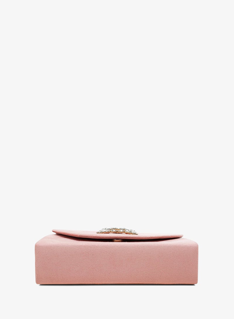 London Rag Mini Top Handle Brooch Bag in Pink - Image 4