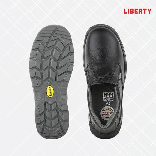 Liberty Warrior Lightweight Slip On Safety Shoes for Man | 3003-123 | Steel Toe Cap | Antislip & Water Resistant | Double Density, Antistatic & Abrasion Resistance | Black | Size 5 UK - Image 5