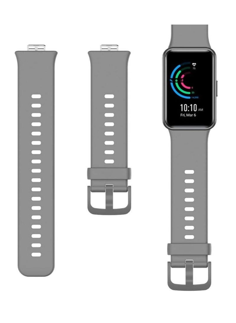 Huawei Fit Watch Band Strap,Silicone Replacement Wristband (Grey)