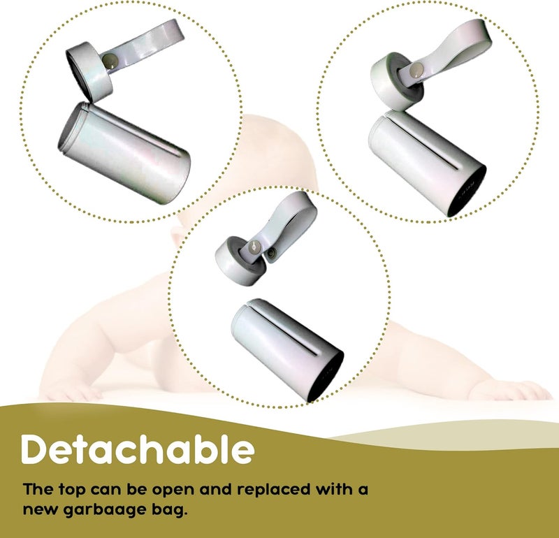 Diaper Disposal Bag Dispenser with 2 Biodegradable Garbage Bag Rolls - Image 5