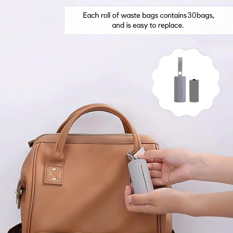 Diaper Disposal Bag Dispenser with 2 Biodegradable Garbage Bag Rolls - Image 2