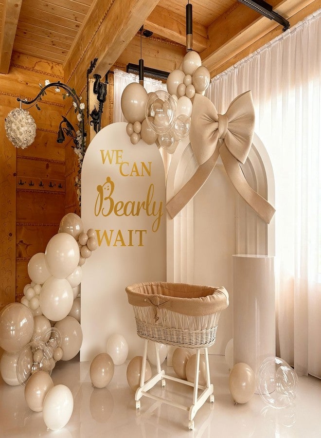 DIMARONGTON We Can Bearly Wait Decal for Baby Shower Banner, Gold Vinyl Wall Decal for Bear-Themed Backdrop, Gender Reveal or Neutral Baby Shower Decorations - Image 4