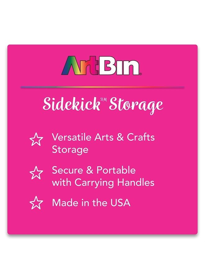 ArtBin 6815AG Mini Sidekick Carrying Case, Portable Art & Craft Organizer with Handle, [1] Plastic Storage Case, Clear - Image 2