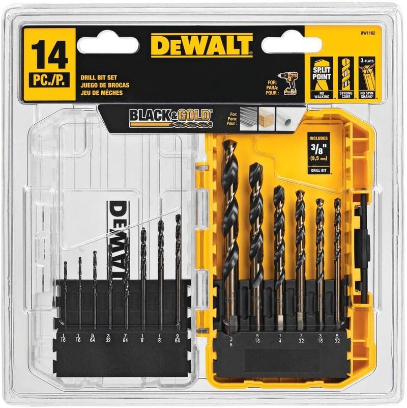 DEWALT DW1162 14-Piece Black Oxide Drill Bit Set with Tough Case - Image 3