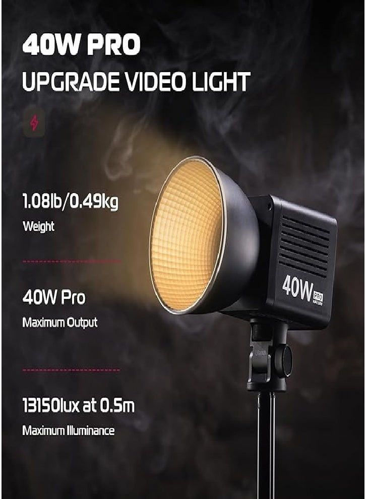 Ulanzi Professional portable LED video light, built-in 3400mAh battery, metal mini dual color temperature COB continuous output lighting, suitable for short video, live broadcast  - Image 2