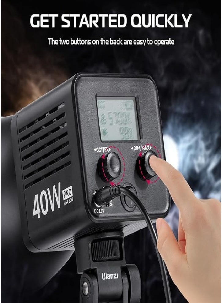 Ulanzi Professional portable LED video light, built-in 3400mAh battery, metal mini dual color temperature COB continuous output lighting, suitable for short video, live broadcast  - Image 5