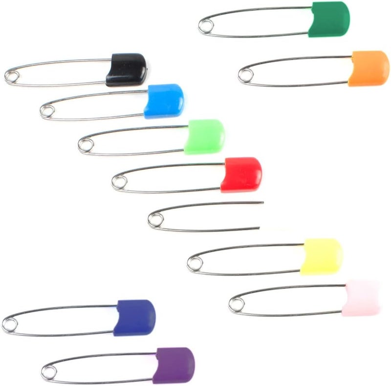 OsoCozy Cloth Diaper Nappy Pins 4 Packs - 4 Stainless Steel Safety Pins with Locking Plastic Heads. Durable, Safe and Cute 2.2 Inches Long (Blue) - Image 4