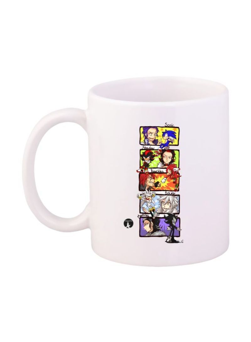 RKN Game Sonic Character Printed Mug White/Red/Purple Standard Size