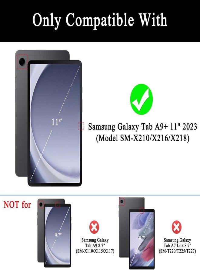 Supveco جراب Supveco لجهاز سامسونج جالاكسي تاب A9+ مقاس 11 بوصة (إصدار 2023)، [زوايا عرض متعددة + خاصية التشغيل/الإيقاف التلقائي]، جراب فاخر قابل للطي مع غطاء خلفي من مادة TPU الناعمة لجهاز جالاكسي تاب A9 بلس (SM-X210/X216/X218) - لون أزرق داكن - Image 2