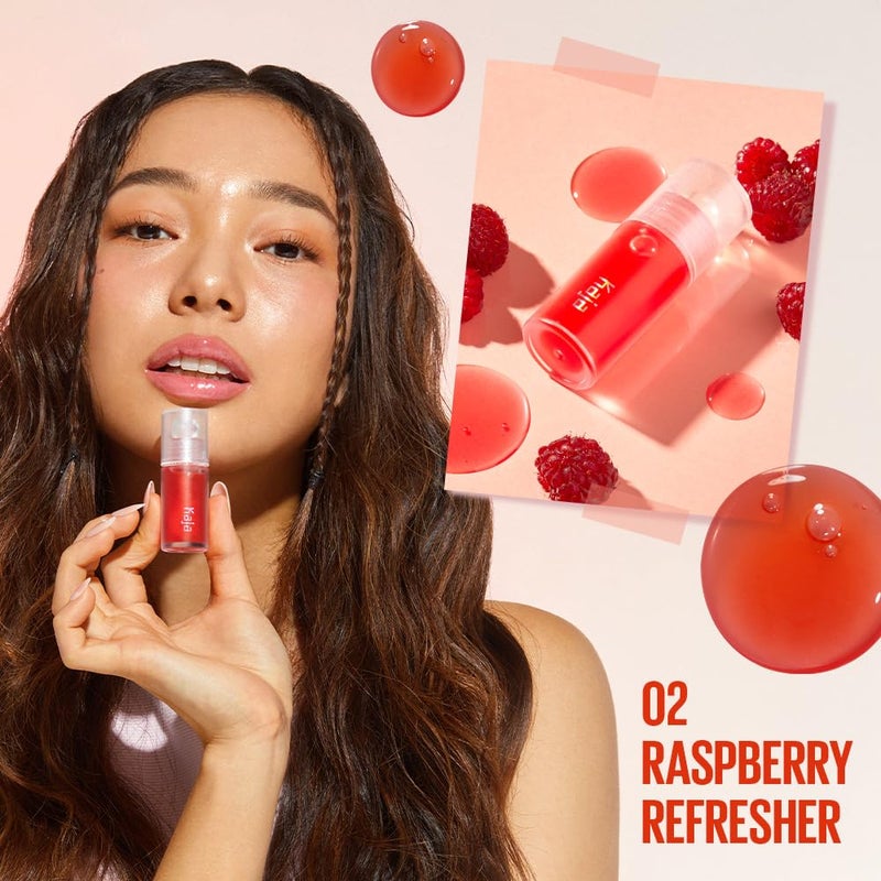 Kaja Juicy Glass Lip Plumping Oil | 02 Raspberry Refresher | Hydrating, Feel Plumped and Lightweight with Vitamin Tree Fruit Oil, Vegan, Cruelty-Free, Clear Tint Stain Shine Gloss Plumper - Image 2