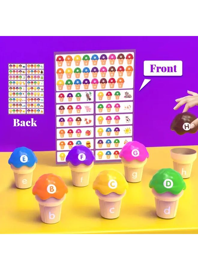 Letter Learning Toys Ice Cream Counting Color Classification Stacked Pairing Educational Set - Image 3