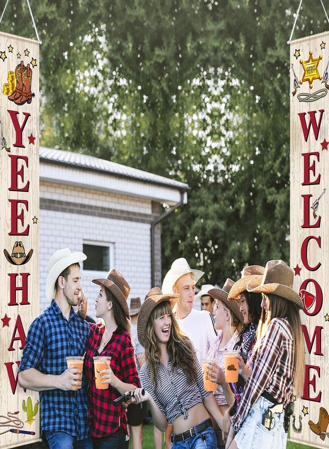 HYMENEX 50Pcs Western Cowboy Plastic Cups, 12 oz Brown Cowboy Party Cups for Preppy Party Decoration Western Birthday Party Supplies - Image 4