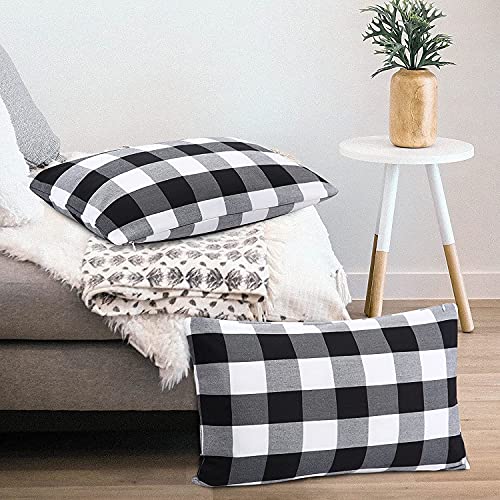 JY Hotel Collection Bed Pillows for Sleeping - Queen Size, Set of 2 - Soft Allergy Friendly, Cooling, Luxury Gel Pillow for Back, Stomach or Side Sleepers in Cotton Multi Check Size 16 * 27 inch - Image 2