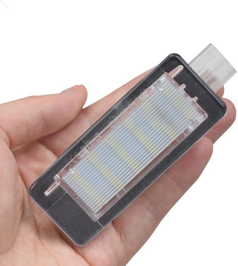 قطعتان من مصابيح لوحة الترخيص LED البيضاء المتوافقة مع رينو سينيك، فلوانس، كابتشر - Image 5
