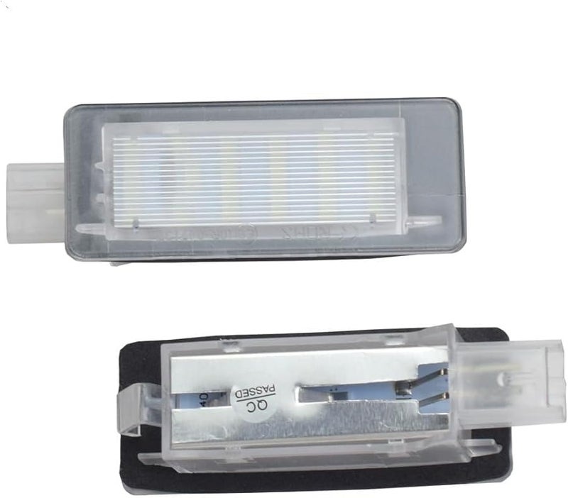 قطعتان من مصابيح لوحة الترخيص LED البيضاء المتوافقة مع رينو سينيك، فلوانس، كابتشر - Image 3
