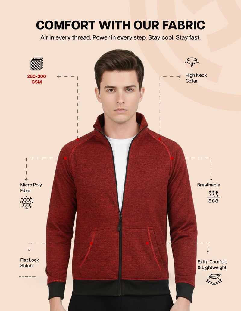 Scott International Jackets for Men | Winter wear | Men's Polyester Full Sleeve Zip with Pocket | Men Jackets | Winter Standard length Jackets - Image 4